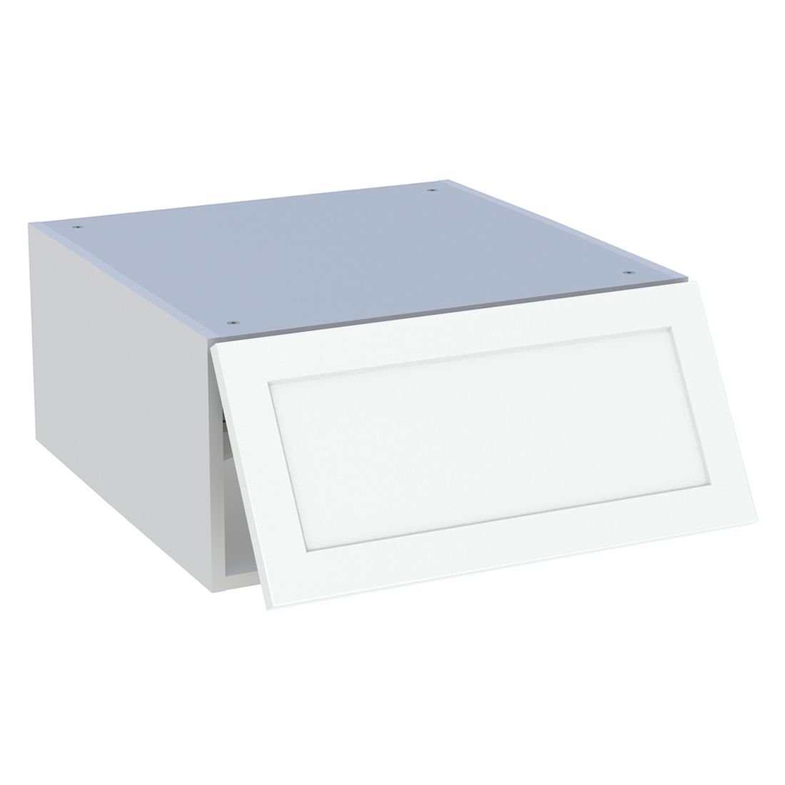 Meuble haut cuisine 1 porte relevante H. 28,8 cm x L. 60 cm - Blanc cadre