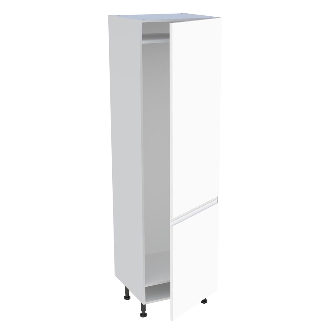 Colonne cuisine 2 portes H. 216,6 cm x L. 60 cm - CFR2P602 - Blanc mat sans poignée