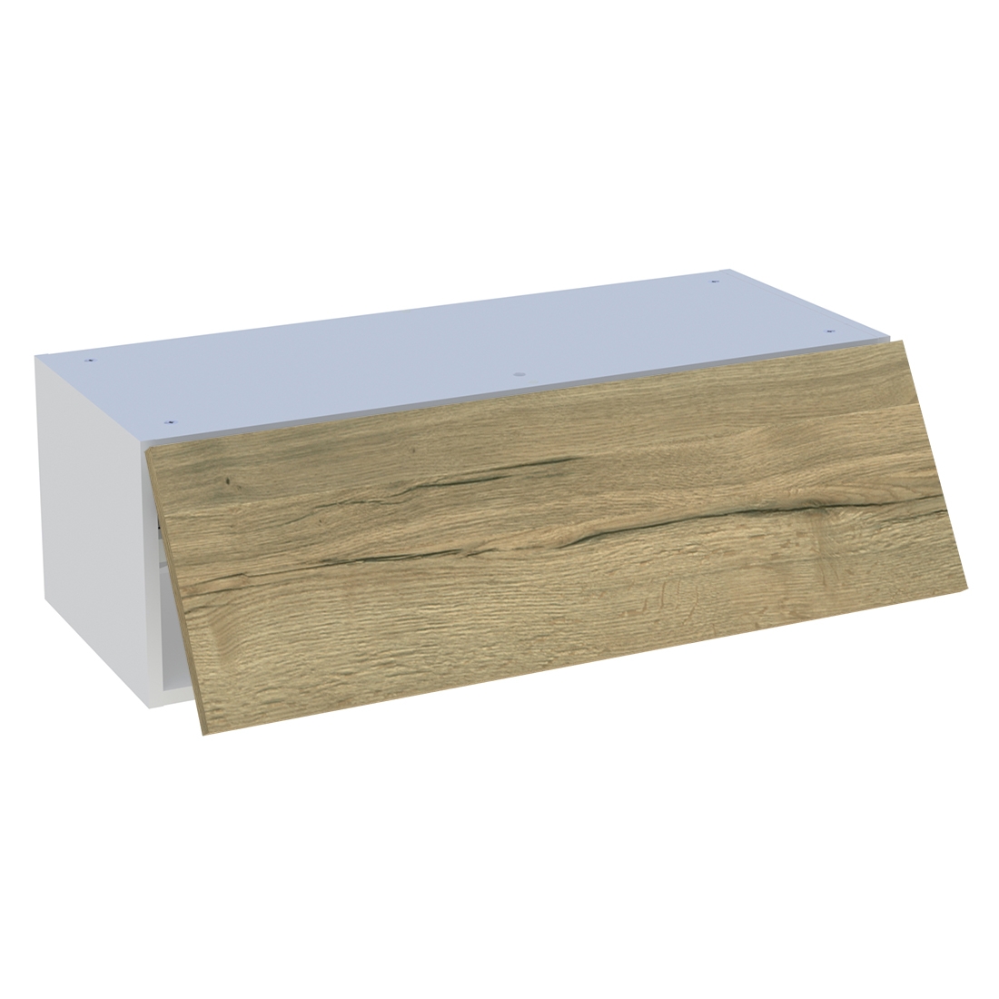 Meuble haut cuisine 1 porte relevante H. 28,8 cm x L. 90 cm - Chêne structuré
