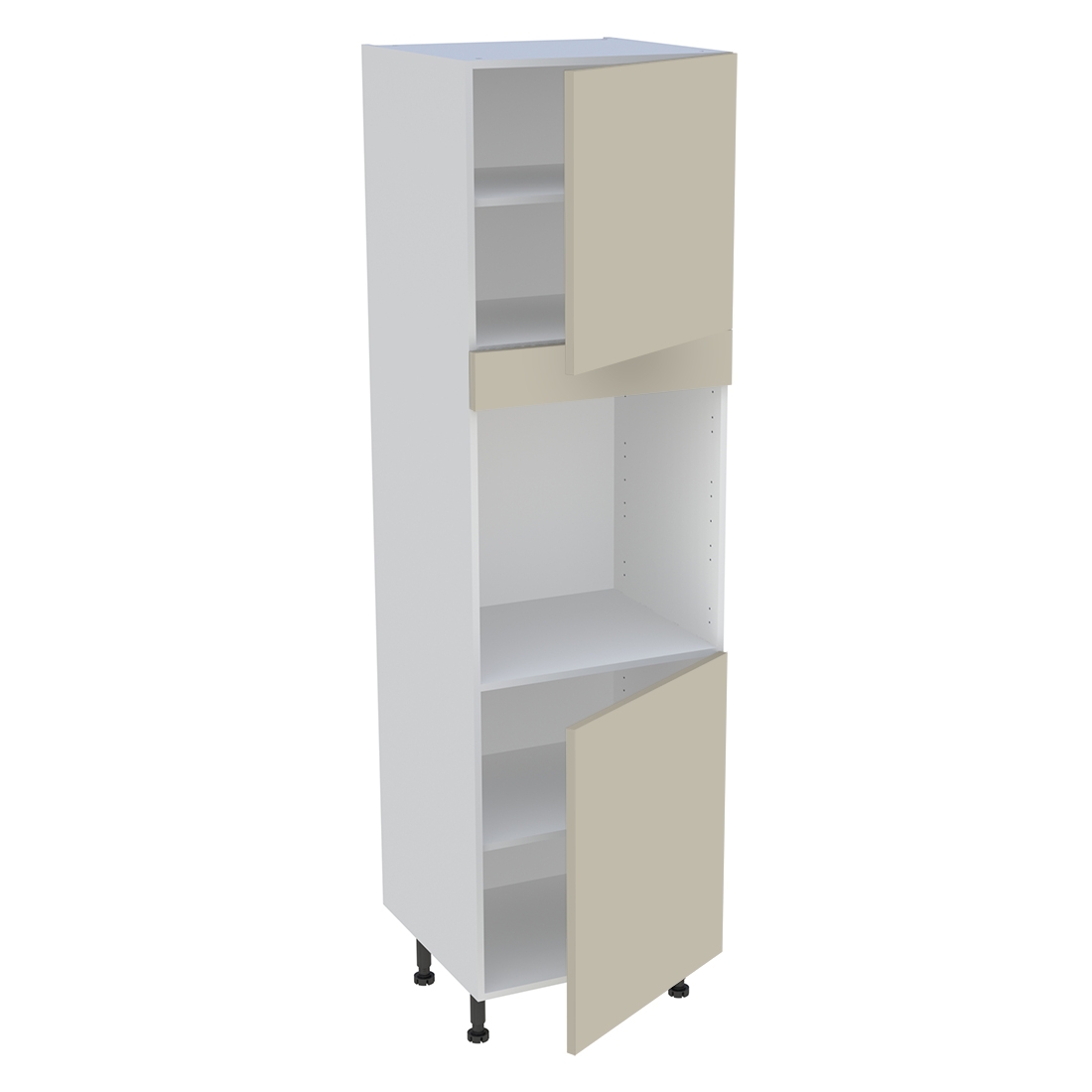 Colonne cuisine 2 portes H. 216,6 cm x L. 60 cm - CF2P - Beige mat