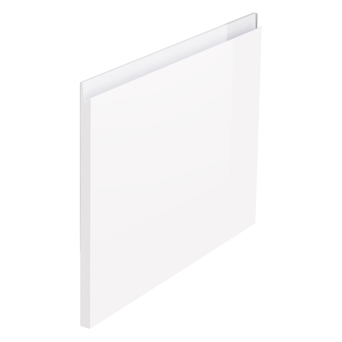 Kit façade meuble cuisine Blanc Brillant Sans Poignée 1 porte H. 42,9 cm L. 59,7 cm
