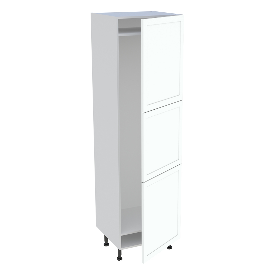 Colonne cuisine 3 portes H. 216,6 cm x L. 60 cm - CFR3P60 - Blanc cadre