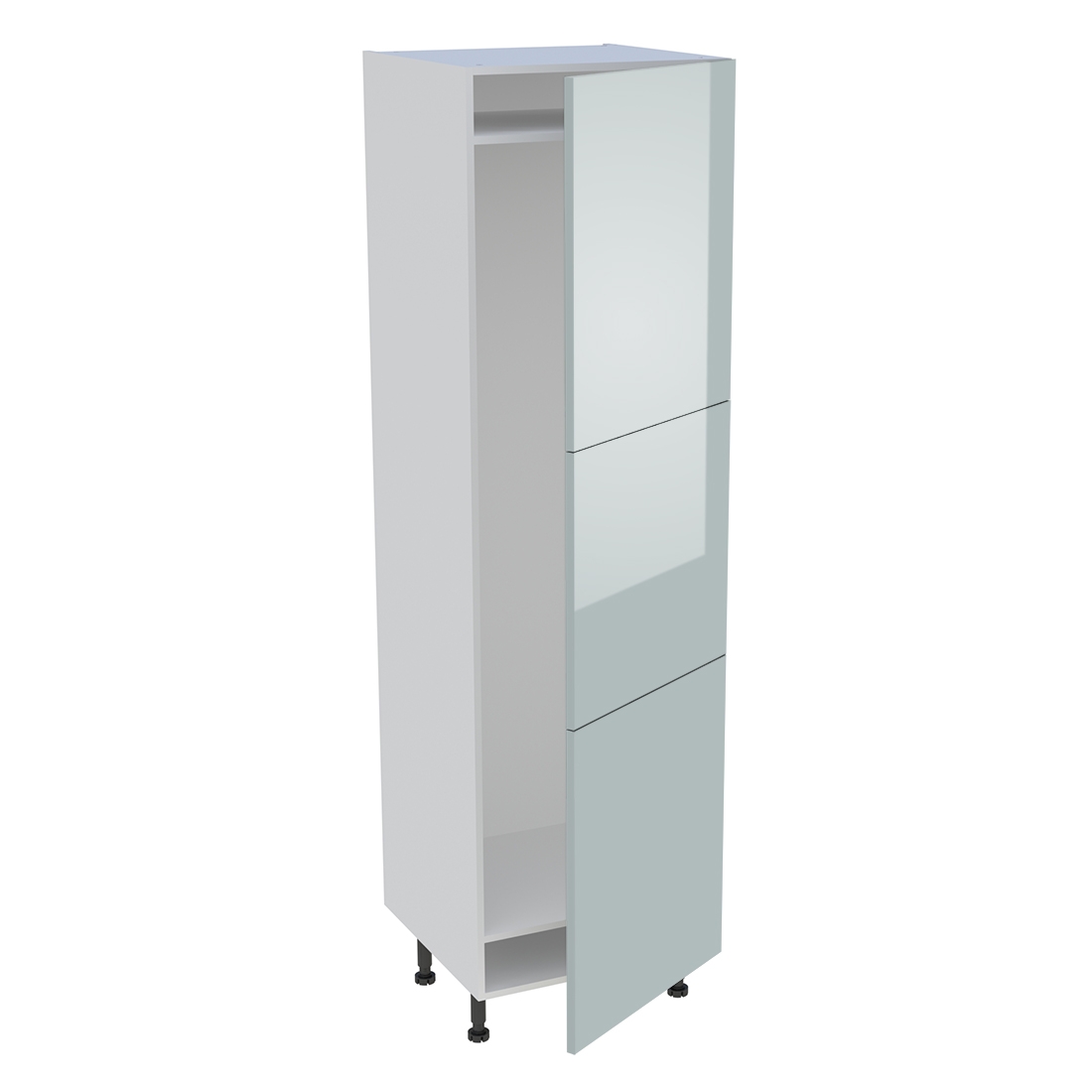 Colonne cuisine 3 portes H. 216,6 cm x L. 60 cm - CFR3P60 - Gris cendre brillant