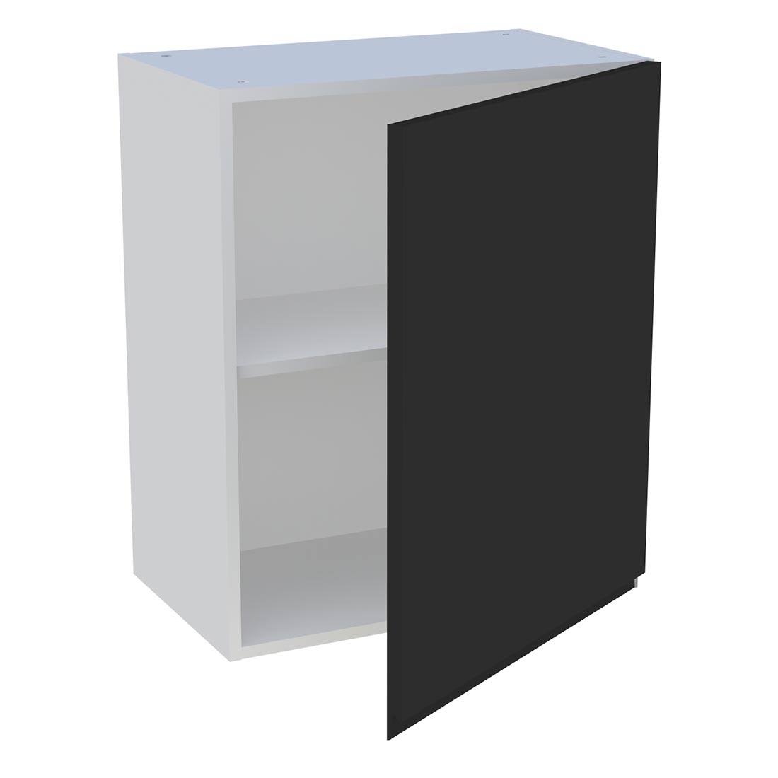 Meuble haut cuisine 1 porte H. 72 cm x L. 60 cm - Noir mat sans poignée