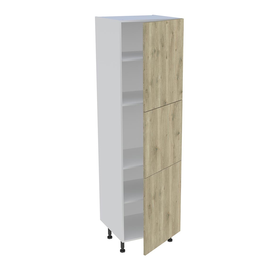 Colonne cuisine 3 portes H. 216,6 cm x L. 60 cm - Chêne doré