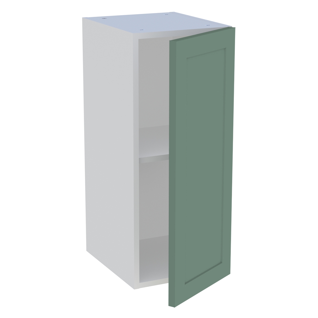 Meuble haut cuisine 1 porte H. 72 cm x L. 30 cm - Vert sauge cadre