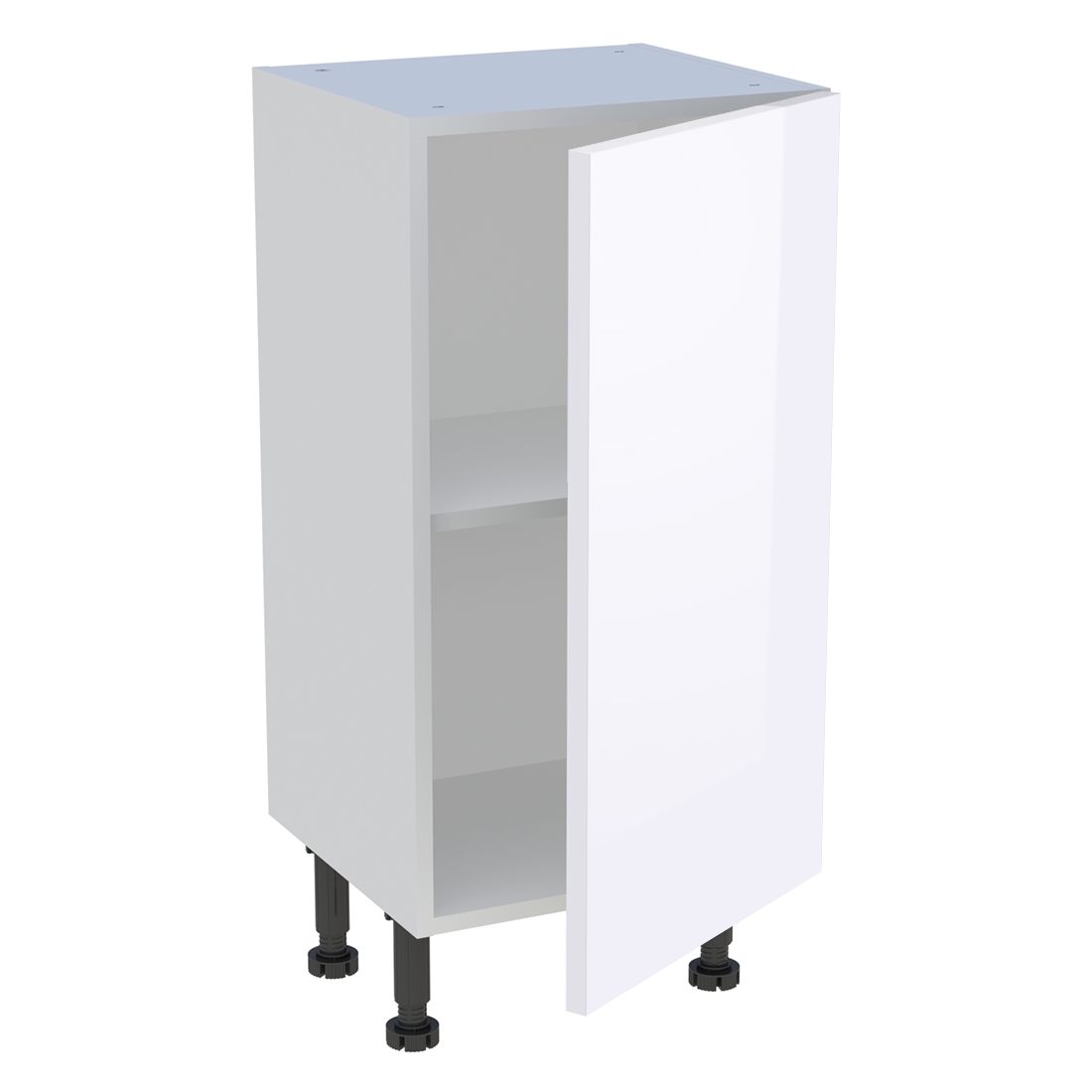 Meuble bas cuisine 1 porte H. 87 cm x L. 40 cm x P. 36,9 cm - Blanc brillant