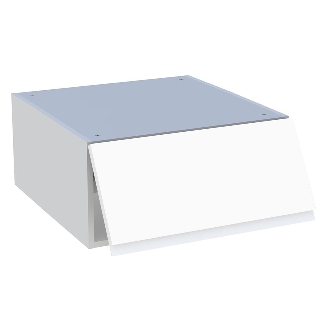 Meuble haut cuisine 1 porte relevante H. 28,8 cm x L. 60 cm - Blanc mat sans poignée