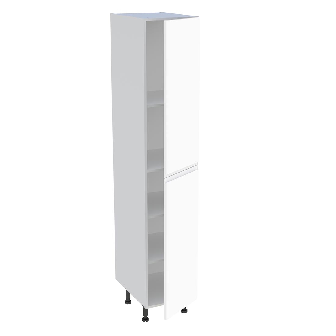 Colonne cuisine 2 portes H. 216,6 cm x L. 40 cm - C2P401 - Blanc mat sans poignée