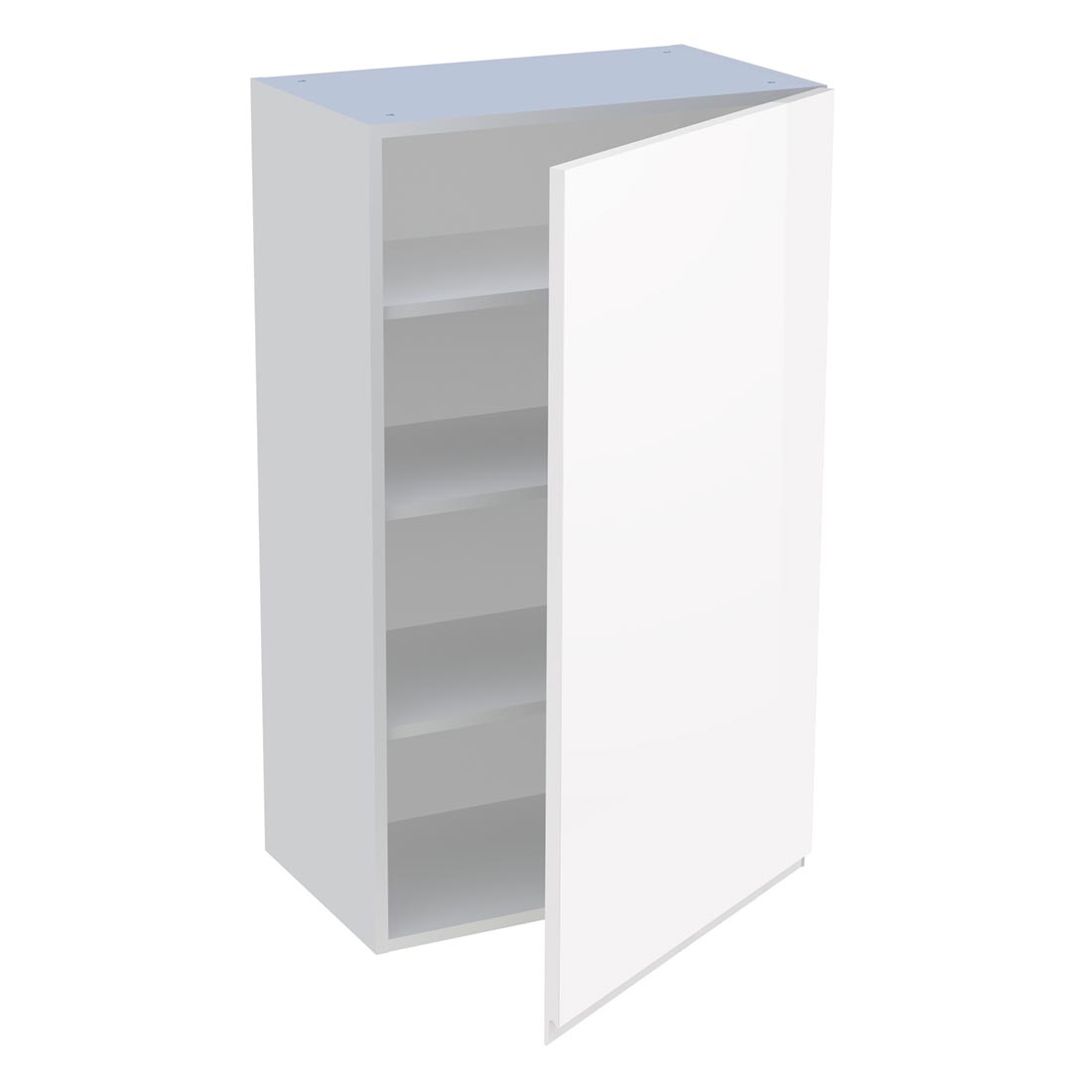 Meuble haut cuisine 1 porte H. 100,8 cm x L. 60 cm - Blanc brillant sans poignée