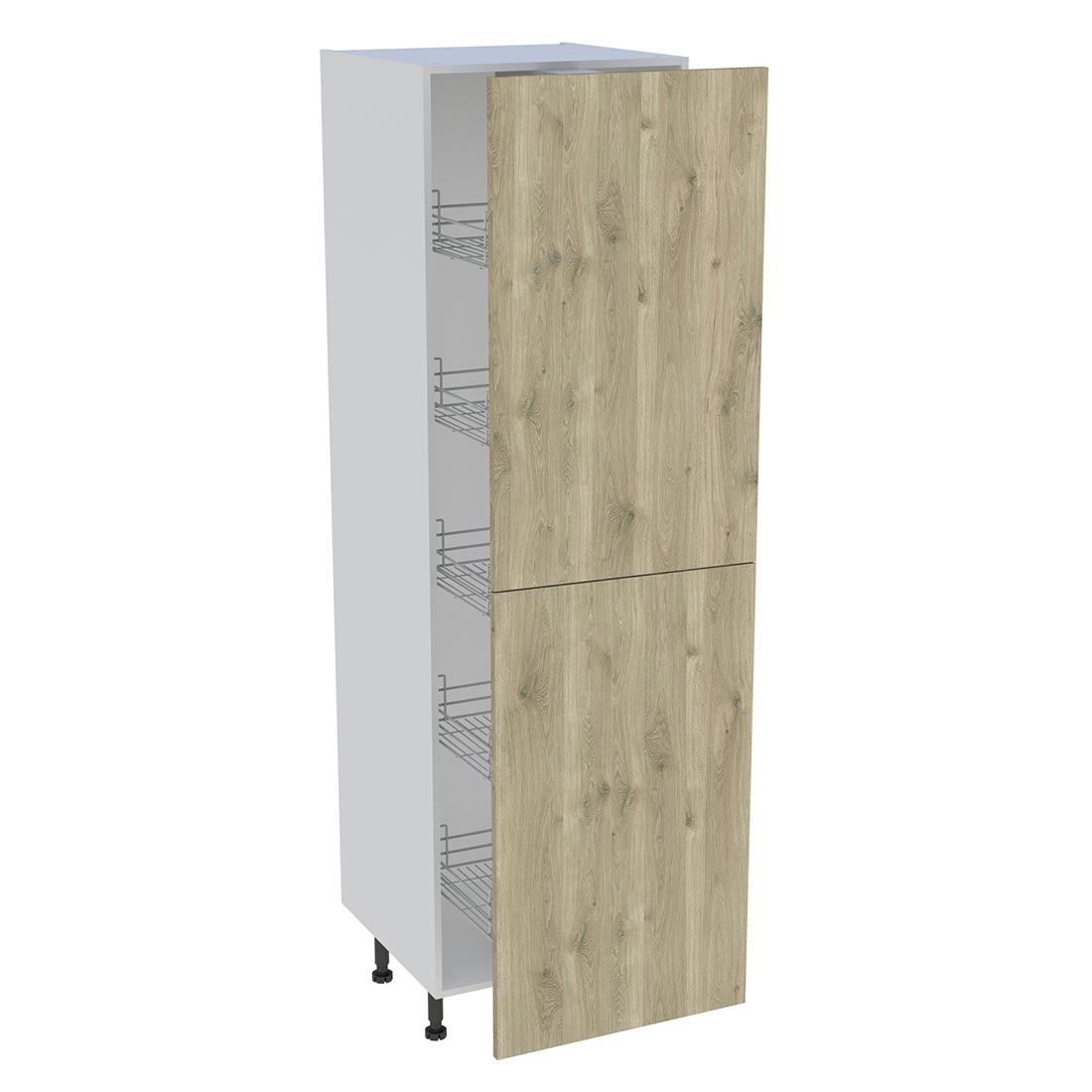 Colonne cuisine 2 portes H. 216,6 cm x L. 60 cm - C2P601EX - Chêne doré