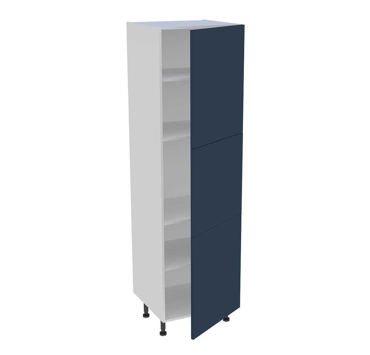 Colonne cuisine 3 portes H. 216,6 cm x L. 60 cm - Bleu nuit mat