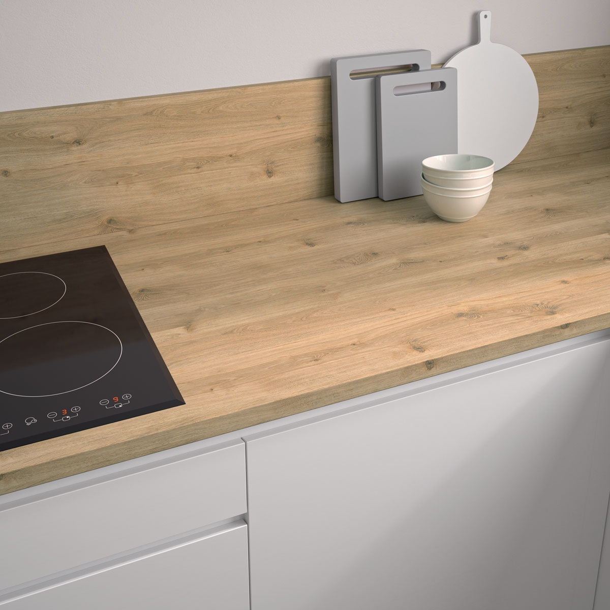 Plan de travail sur mesure stratifié Chêne Doré