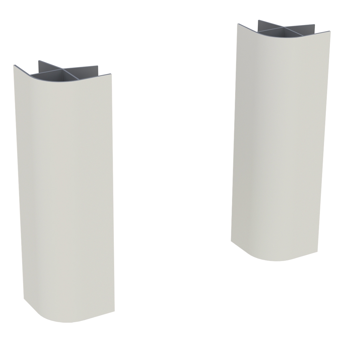 Lot de 2 jonctions d'angle droit pour plinthe H. 15 cm - Lin Mat