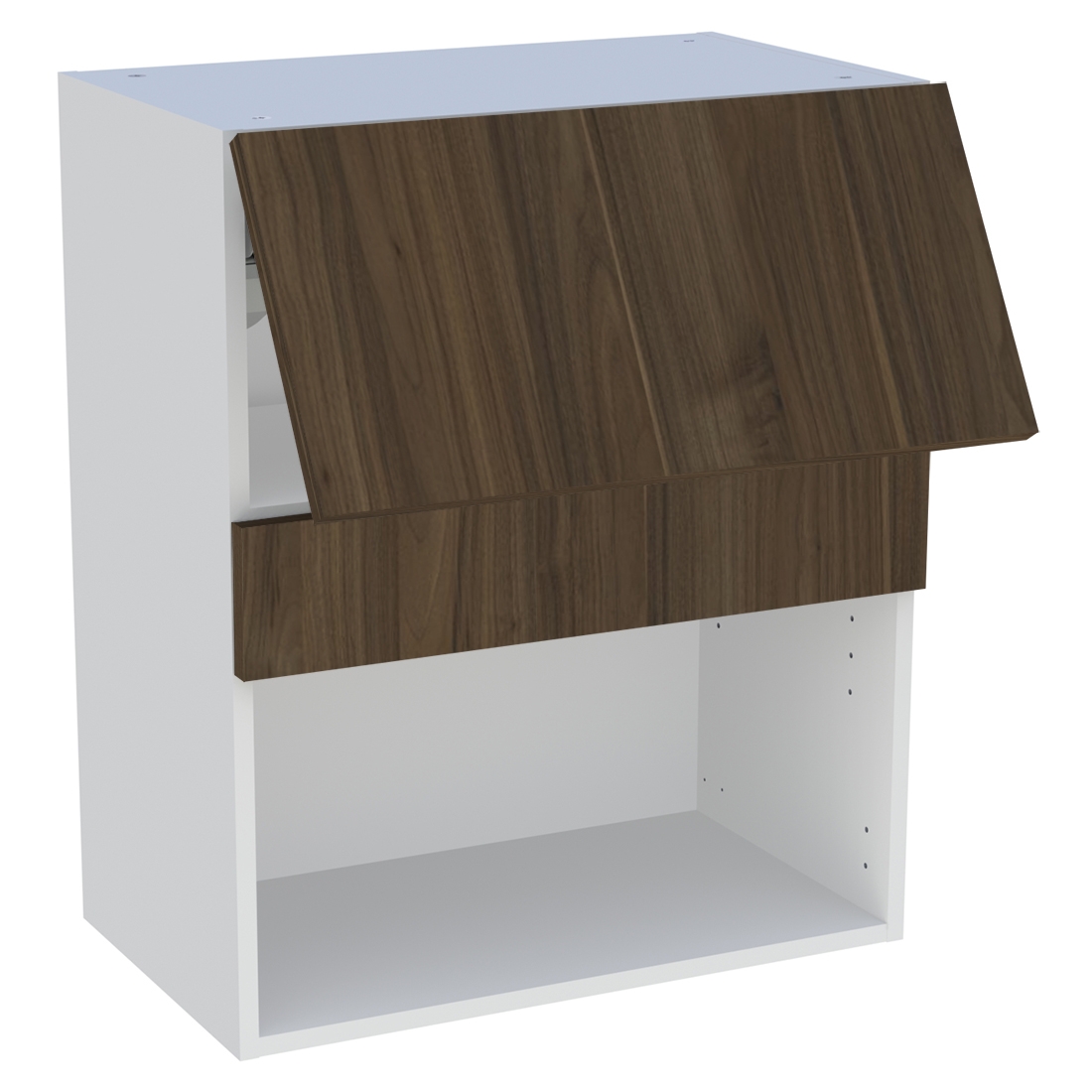 Meuble haut cuisine 1 porte relevante H. 72 cm x L. 60 cm - Noyer foncé