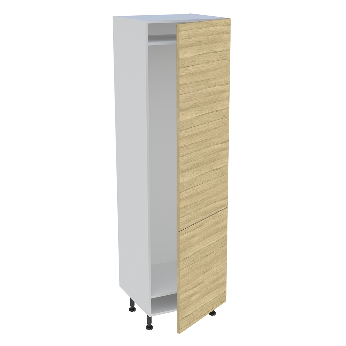 Colonne cuisine 2 portes H. 216,6 cm x L. 60 cm - CFR2P602 - Chêne clair