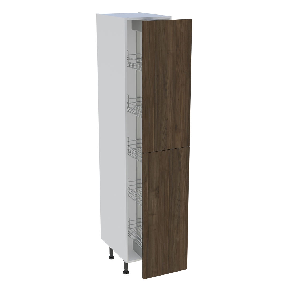 Colonne cuisine 2 portes H. 216,6 cm x L. 40 cm - C2P401EX - Noyer foncé