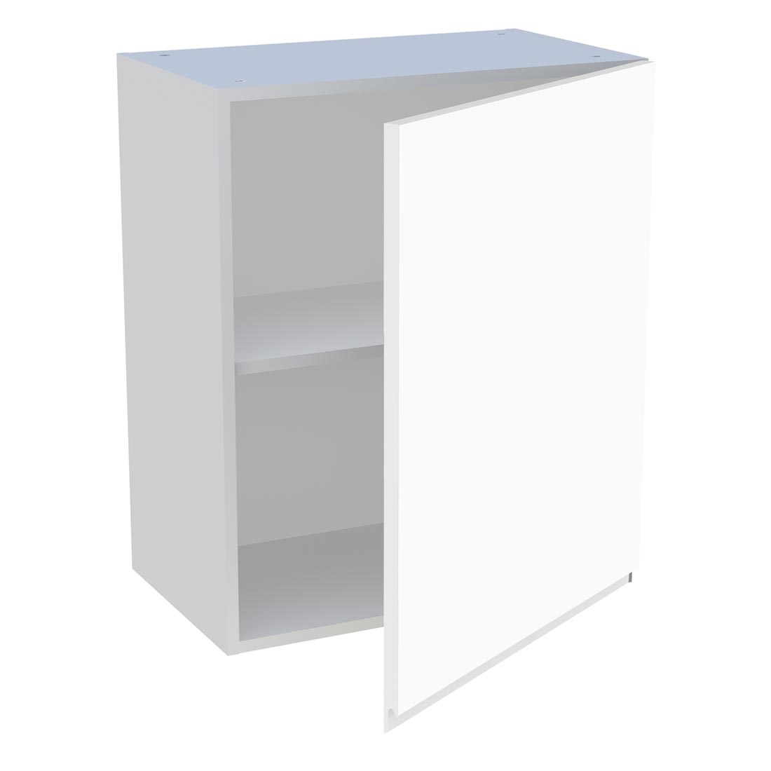 Meuble haut cuisine 1 porte H. 72 cm x L. 60 cm - Blanc mat sans poignée