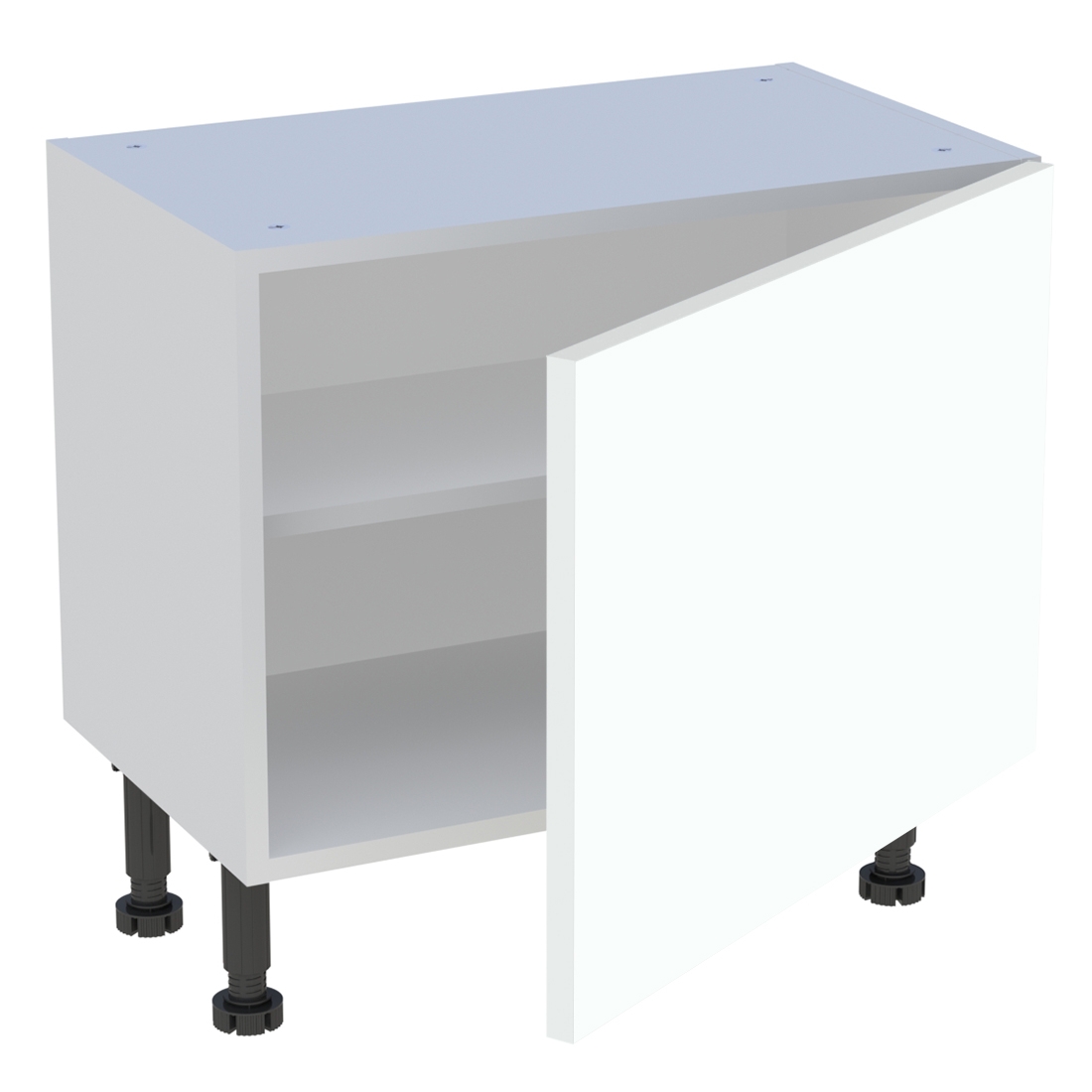 Meuble bas cuisine 1 porte H. 58,2 cm x L. 60 cm x P. 36,9 cm - Blanc chaud mat