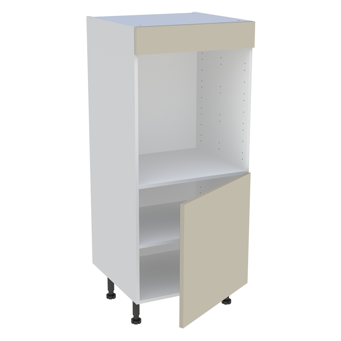 Demi colonne cuisine 1 porte H.129,6 cm x L. 60 cm - Beige mat