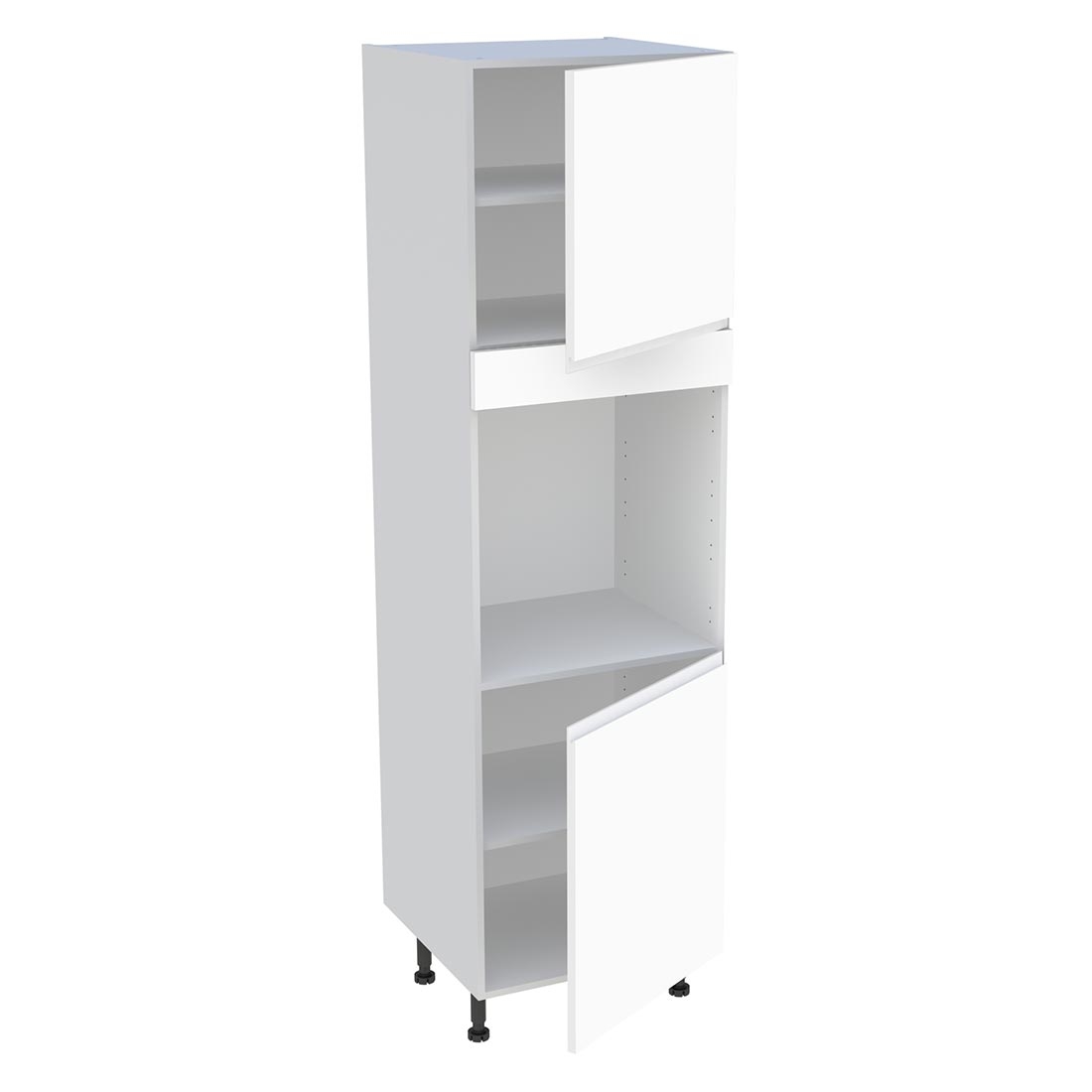 Colonne cuisine 2 portes H. 216,6 cm x L. 60 cm - CF2P - Blanc mat sans poignée