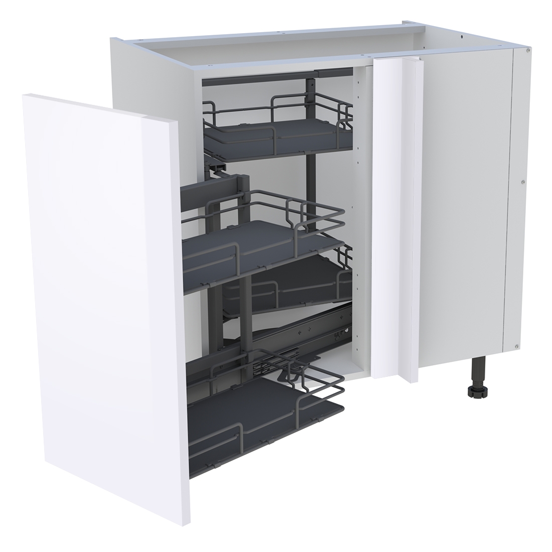 Meuble bas cuisine 1 porte H. 87 cm x L. 80 cm - BSA105MCD - Blanc brillant