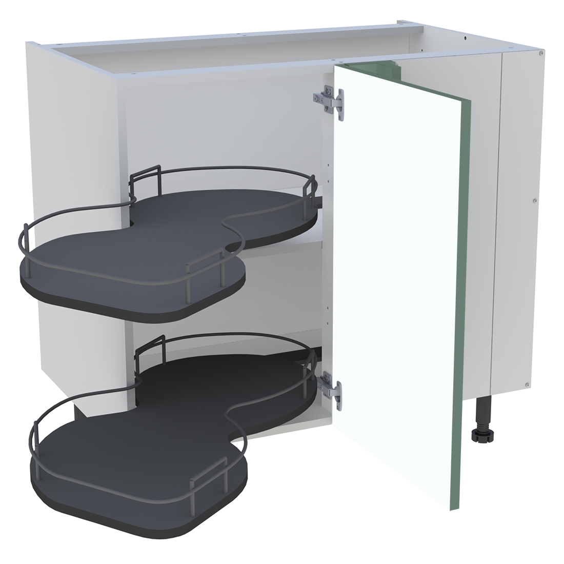 Meuble bas cuisine 1 porte H. 87 cm x L. 90 cm - BSA110D - Vert sauge cadre