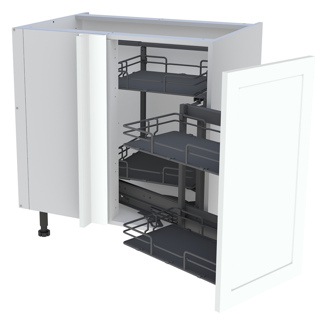 Meuble bas cuisine 1 porte H. 87 cm x L. 80 cm - BSA105MCG - Blanc cadre