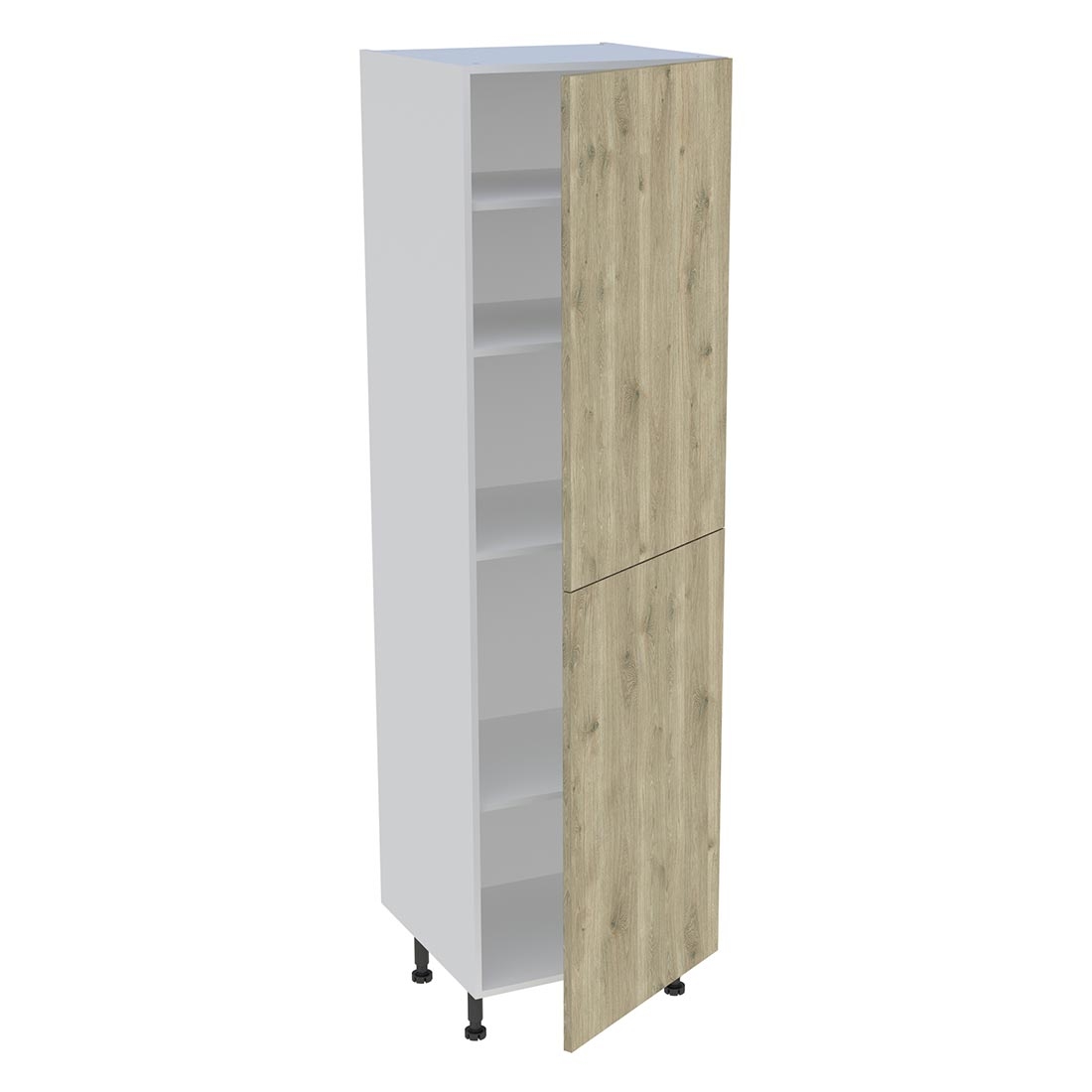 Colonne cuisine 2 portes H. 216,6 cm x L. 60 cm - C2P601 - Chêne doré