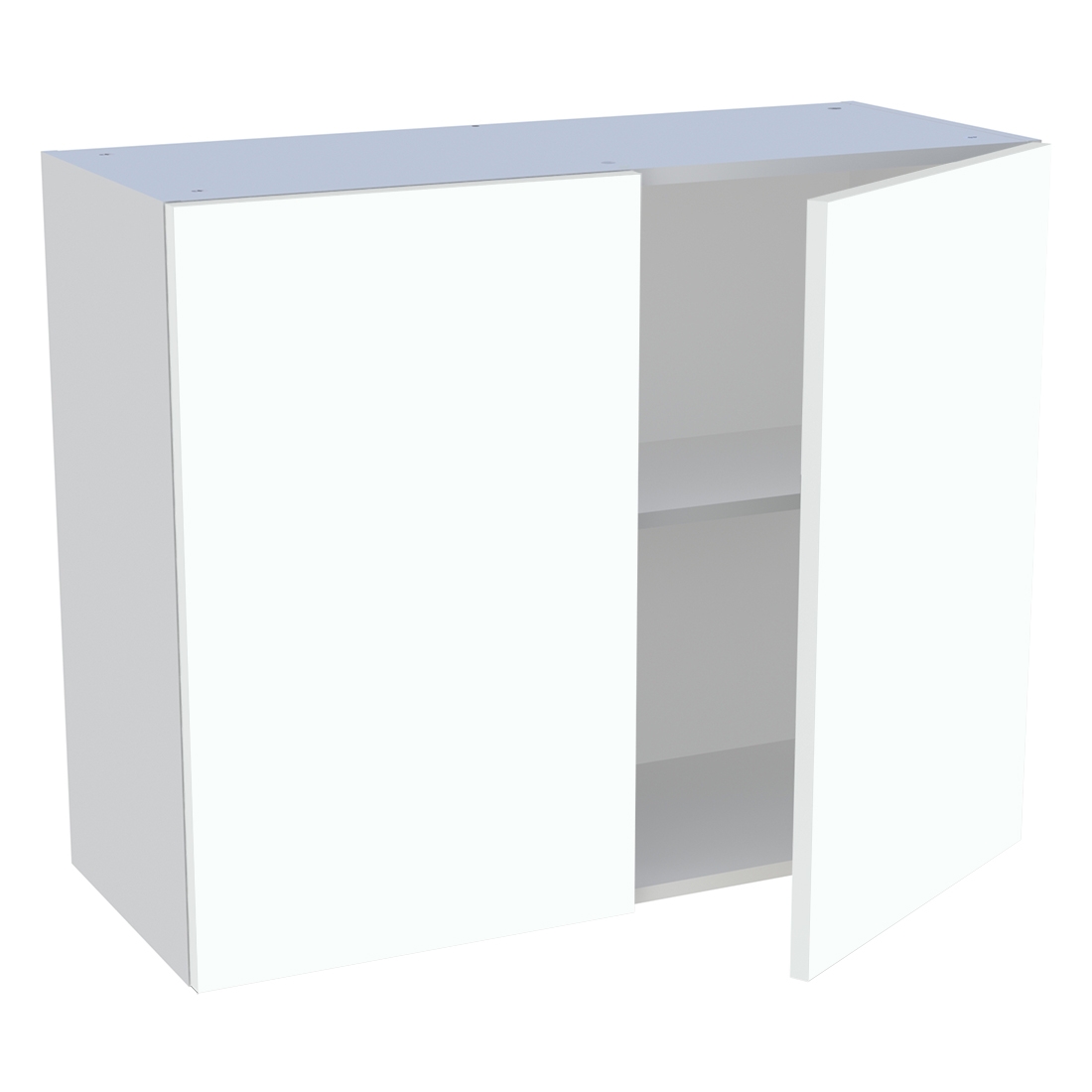 Meuble haut cuisine 2 portes H. 72 cm x L. 90 cm - Blanc chaud mat