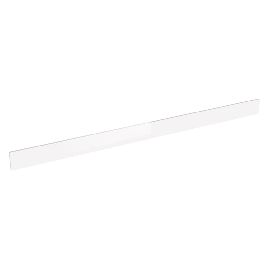 Plinthe ou fileur meuble cuisine L. 240 cm - Blanc brillant sans poignée