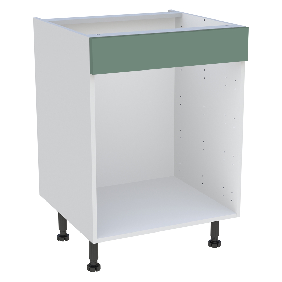 Meuble bas cuisine  H. 87 cm x L. 60 cm - Vert sauge cadre
