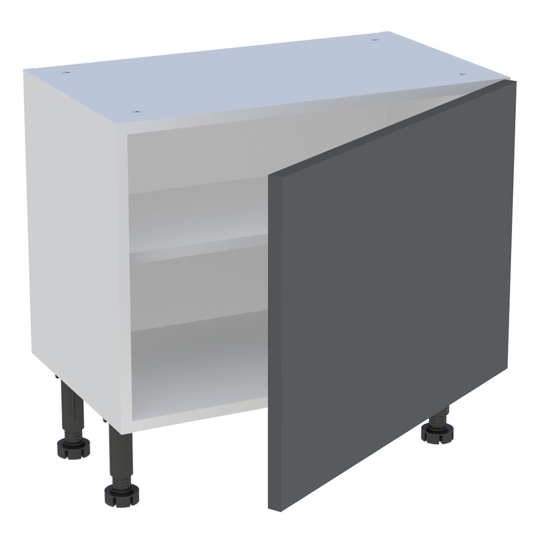 Meuble bas cuisine 1 porte H. 58,2 cm x L. 60 cm x P. 36,9 cm - Gris ardoise mat