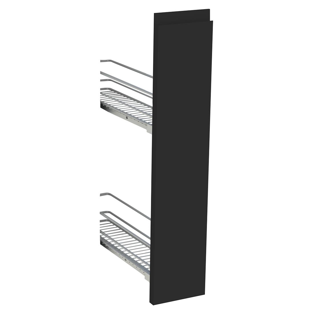 Kit façade meuble cuisine Noir Mat Sans Poignée 1 porte H. 71,7 cm L. 14,7 cm