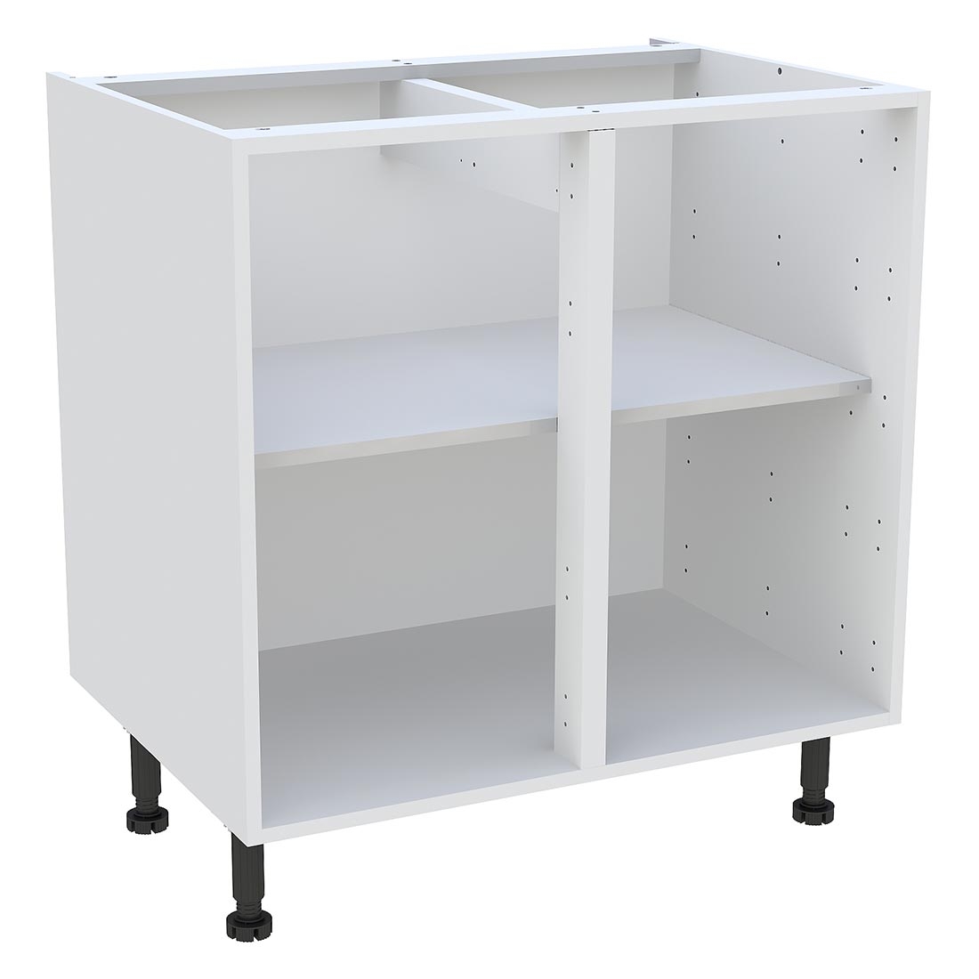 Caisson Meuble bas cuisine Blanc H. 87 cm x L. 80 cm x P.57,1 cm