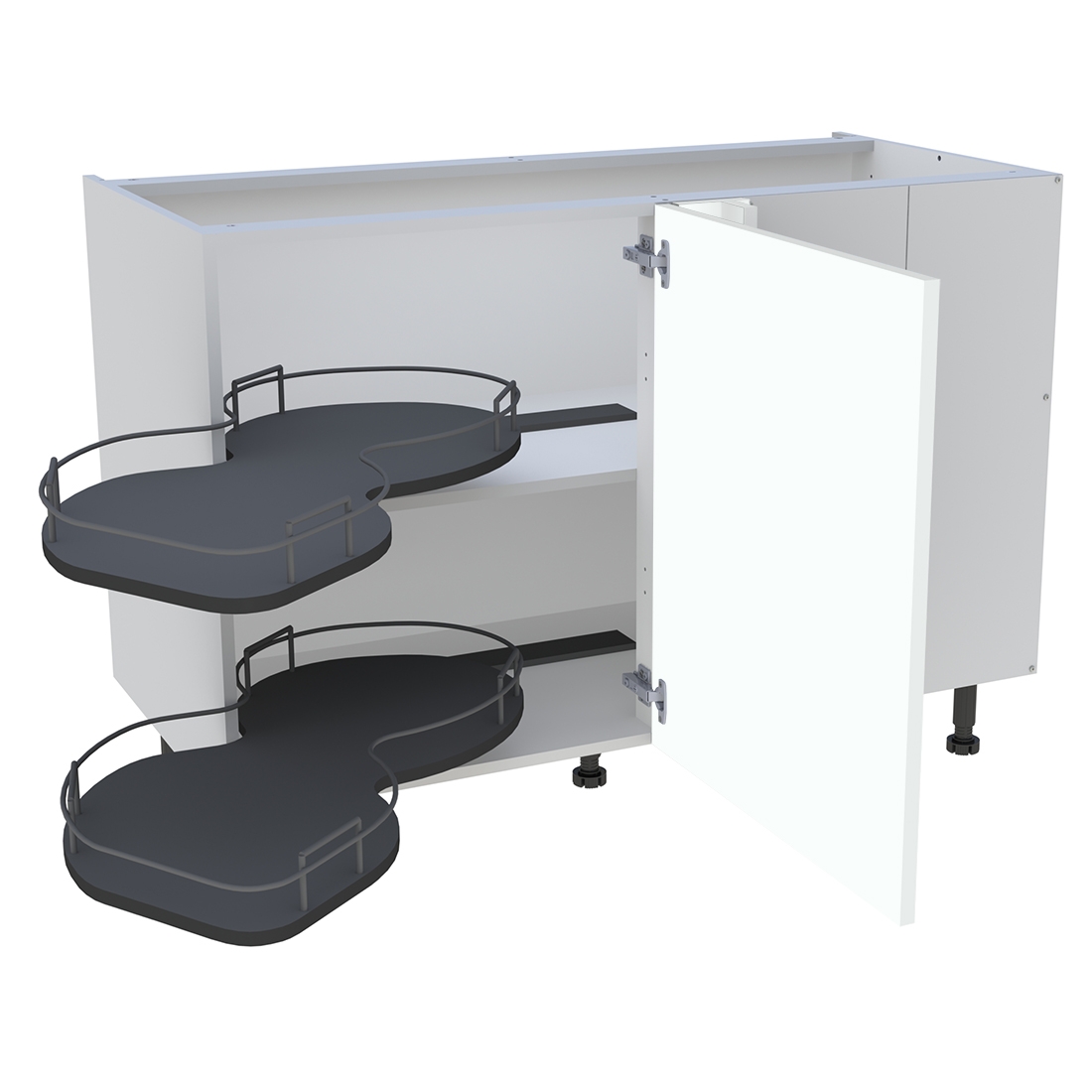 Meuble bas cuisine 1 porte H. 87 cm x L. 120 cm - BSA120D - Blanc cadre