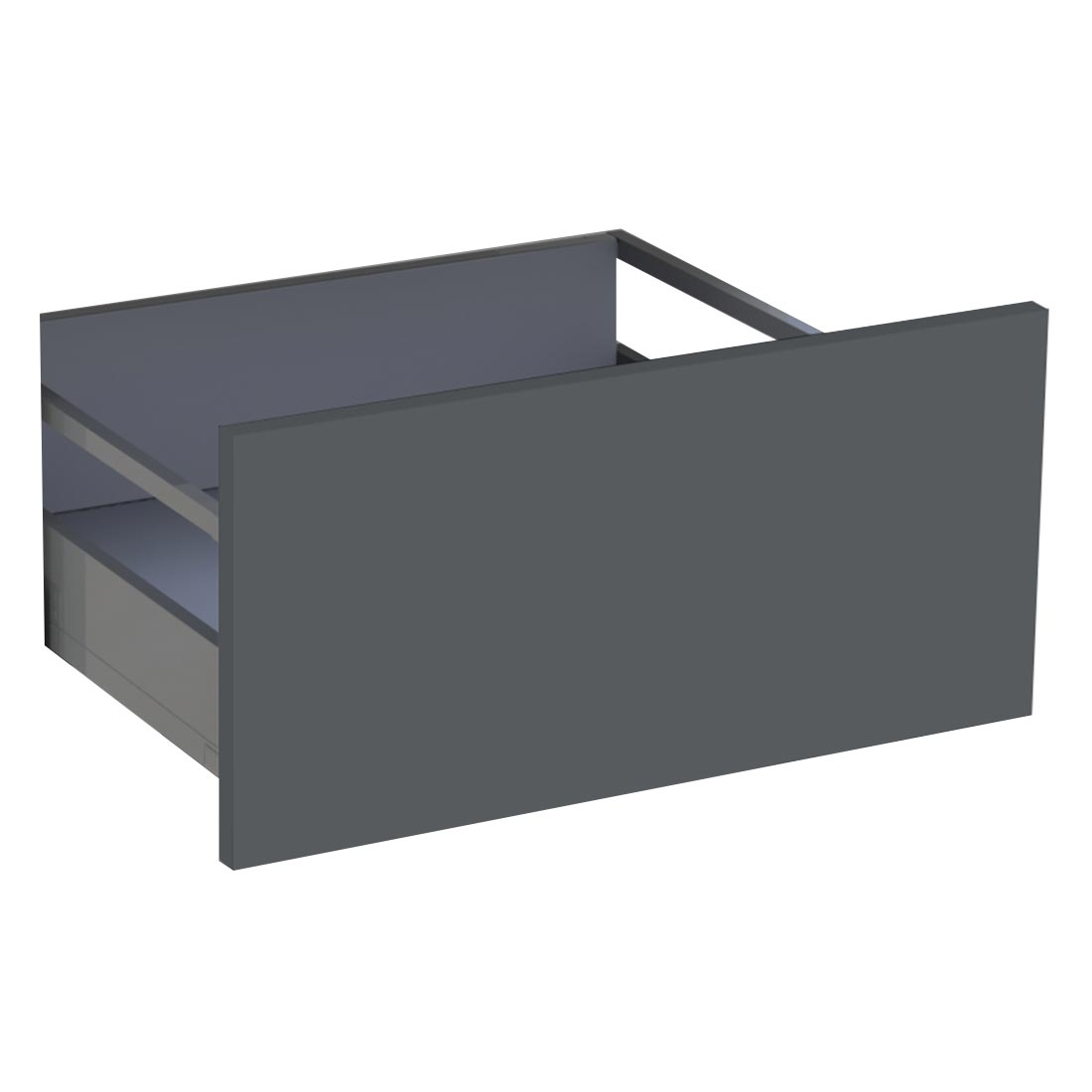 Kit façade meuble cuisine Gris Ardoise Mat 1 casserolier H. 28,5 cm L. 59,7 cm