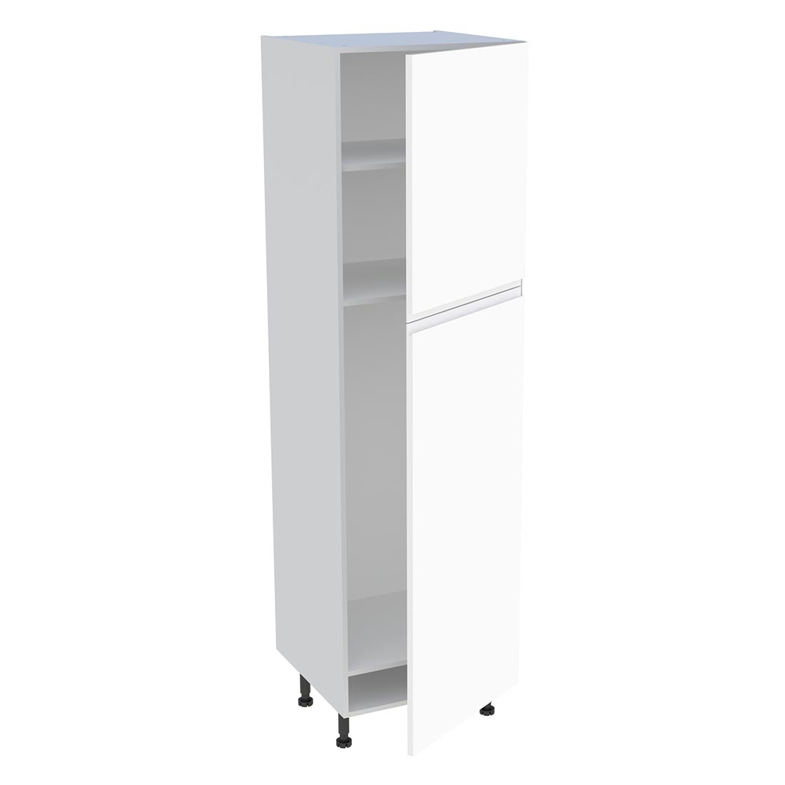 Colonne cuisine 2 portes H. 216,6 cm x L. 60 cm - CFR2P601 - Blanc mat sans poignée