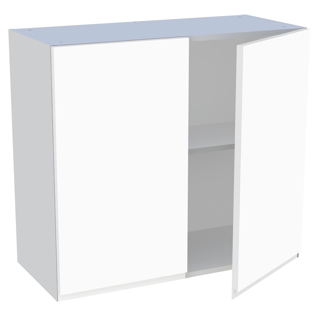 Meuble haut cuisine 2 portes H. 72 cm x L. 80 cm - Blanc mat sans poignée