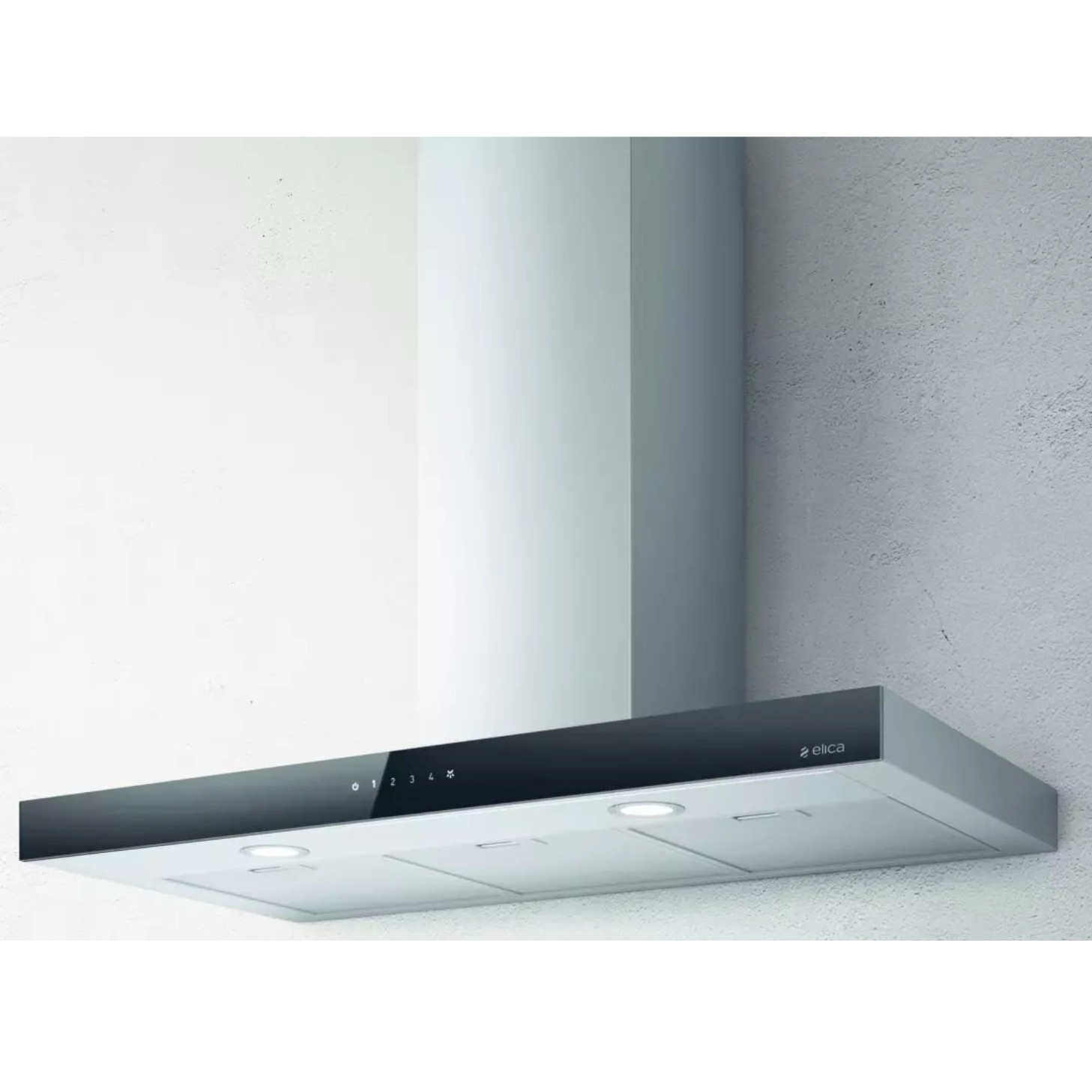 Hotte box 90 cm inox et noir