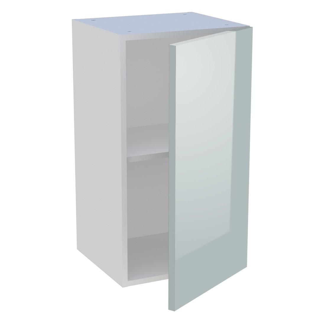 Meuble haut cuisine 1 porte H. 72 cm x L. 40 cm - Gris cendre brillant