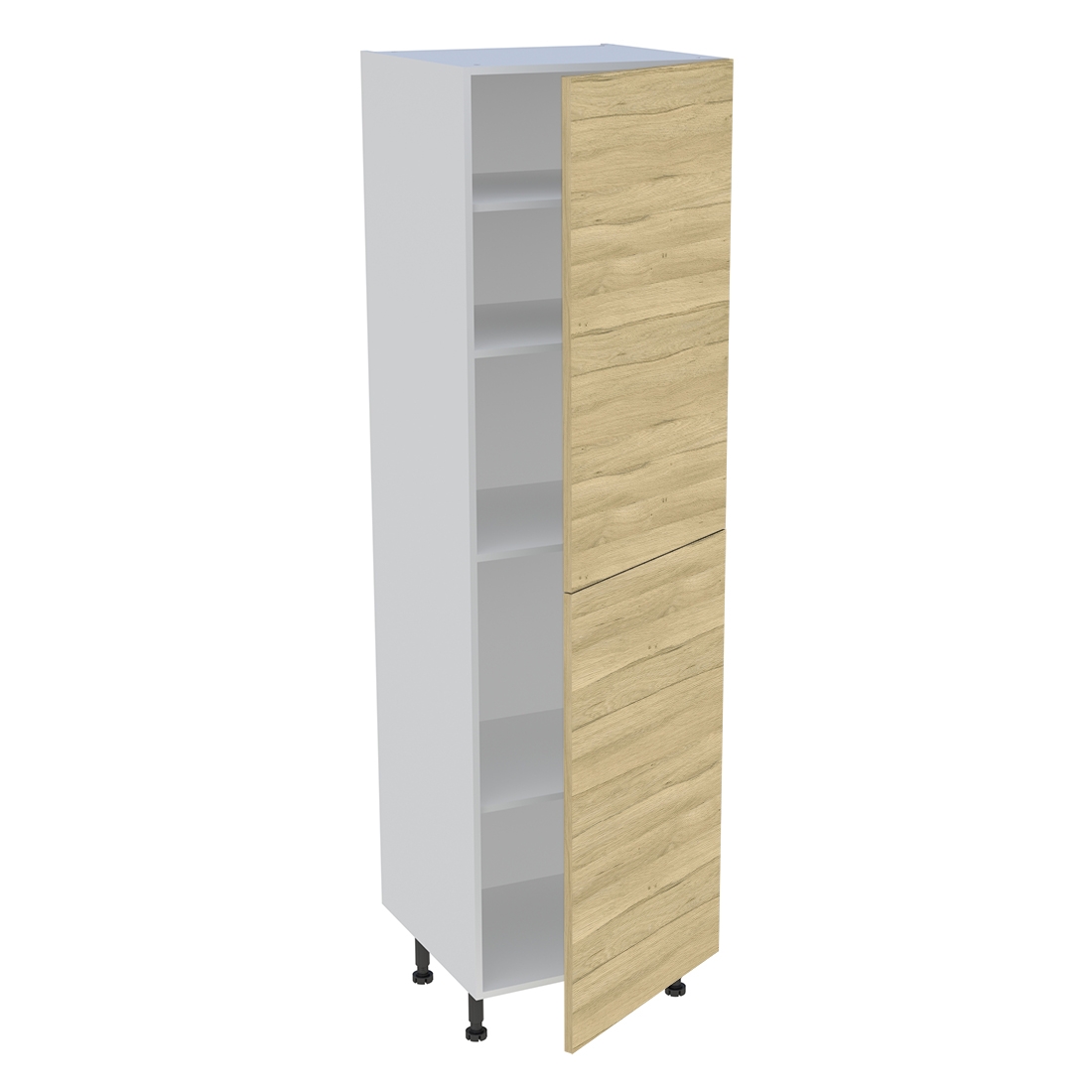Colonne cuisine 2 portes H. 216,6 cm x L. 60 cm - C2P601 - Chêne clair