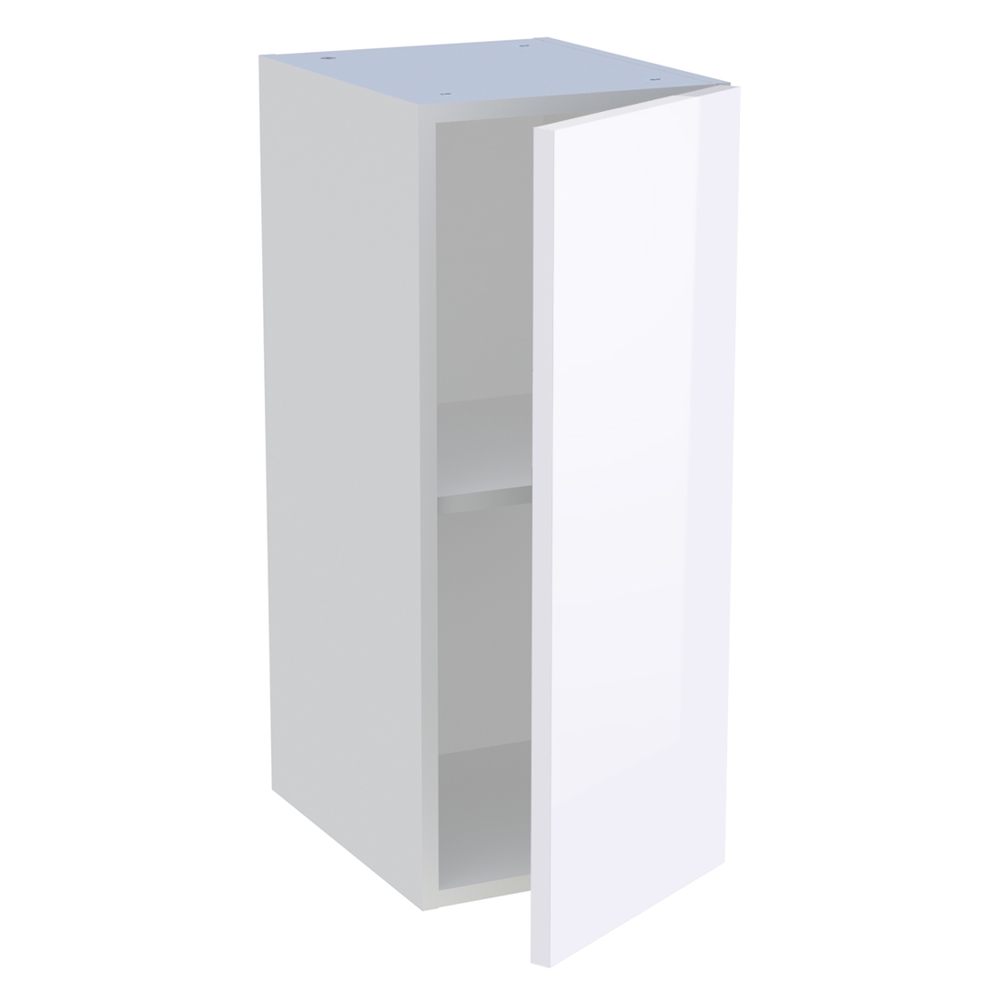 Meuble haut cuisine 1 porte H. 72 cm x L. 30 cm - Blanc brillant