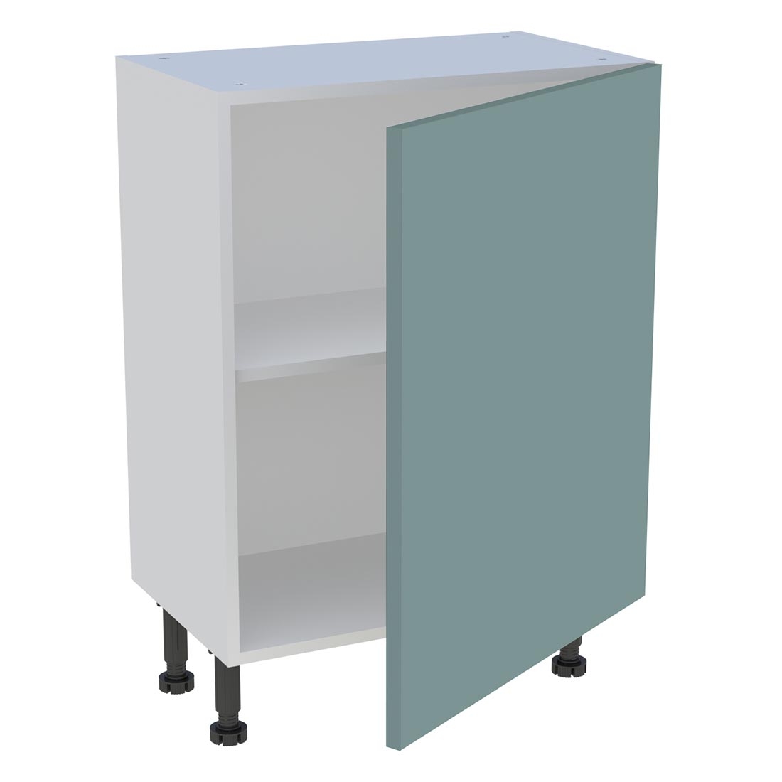 Meuble bas cuisine 1 porte H. 87 cm x L. 60 cm x P. 36,9 cm - Vert opale mat