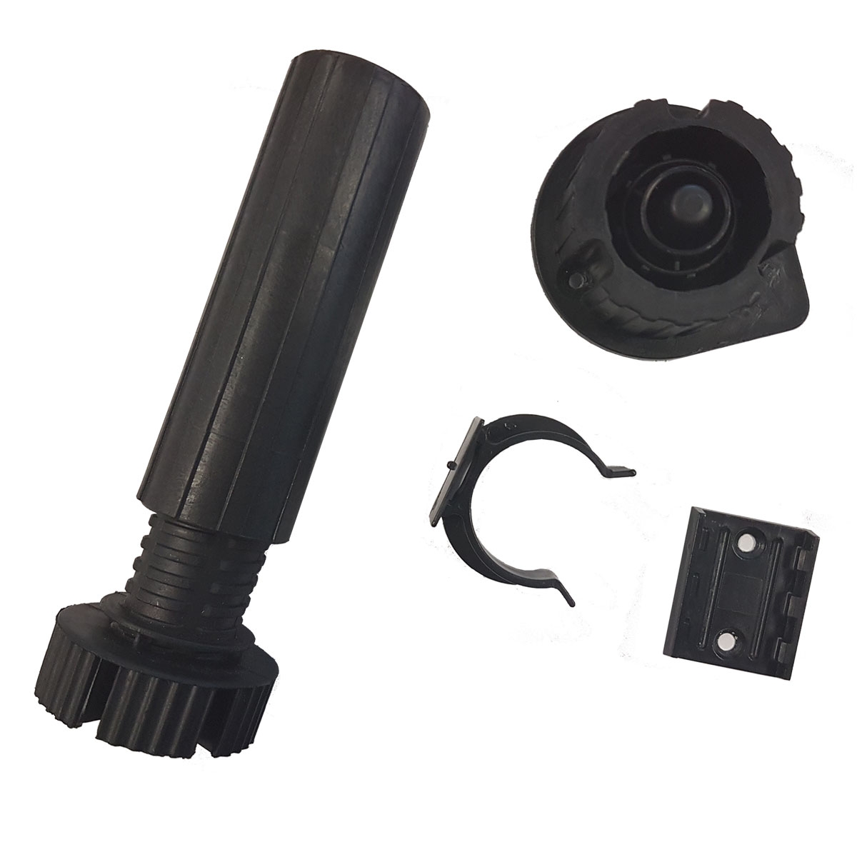 Lot de 4 pieds réglables pour caisson - H. 15 cm