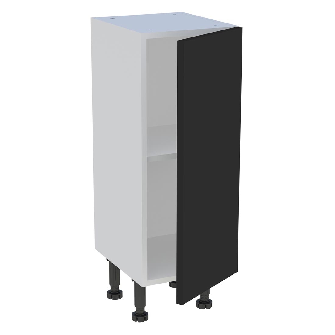 Meuble bas cuisine 1 porte H. 87 cm x L. 30 cm x P. 36,9 cm - Noir mat