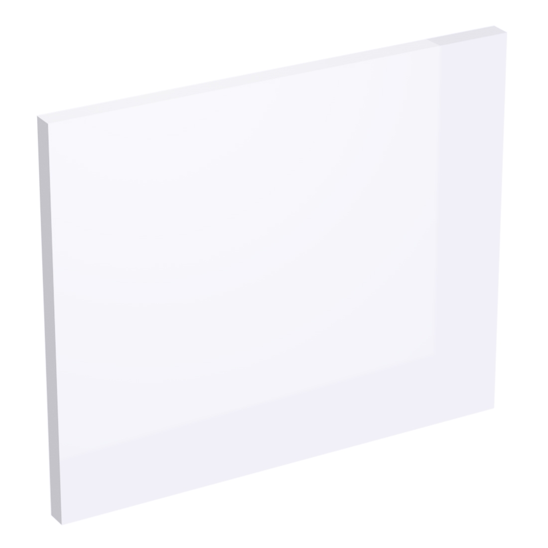 Coté de remplacement meuble haut cuisine faible hauteur BLANC BRILLANT - H. 28.8 cm