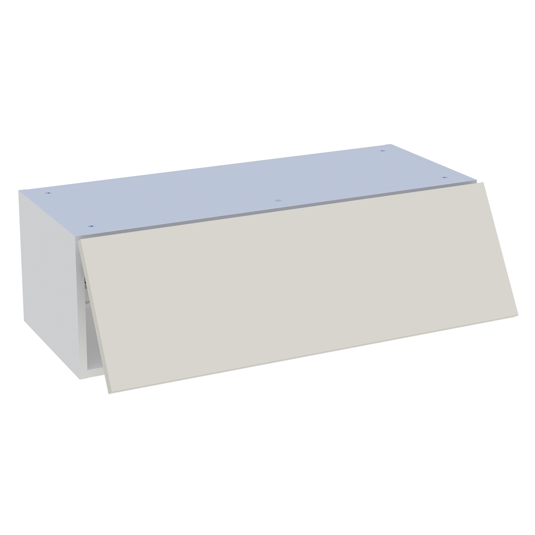 Meuble haut cuisine 1 porte relevante H. 28,8 cm x L. 90 cm - Lin mat
