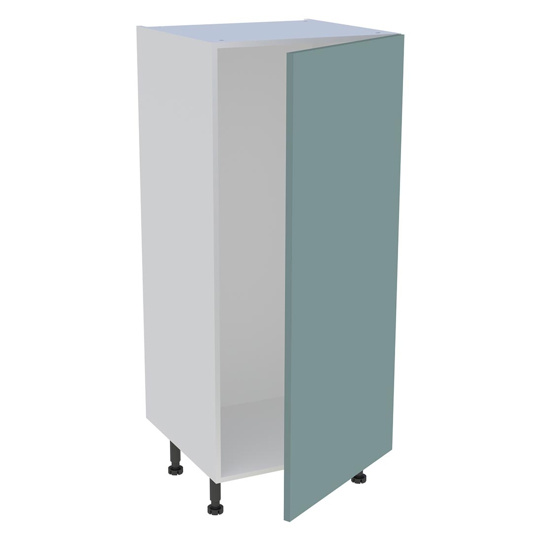 Demi colonne cuisine 1 porte H. 129,6 cm x L. 60 cm - Vert opale mat