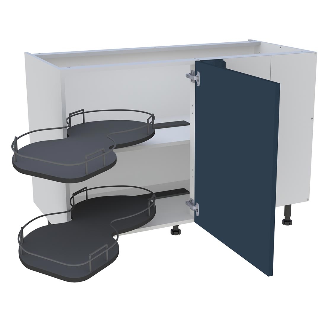 Meuble bas cuisine 1 porte H. 87 cm x L. 120 cm - BSA120D - Bleu nuit mat